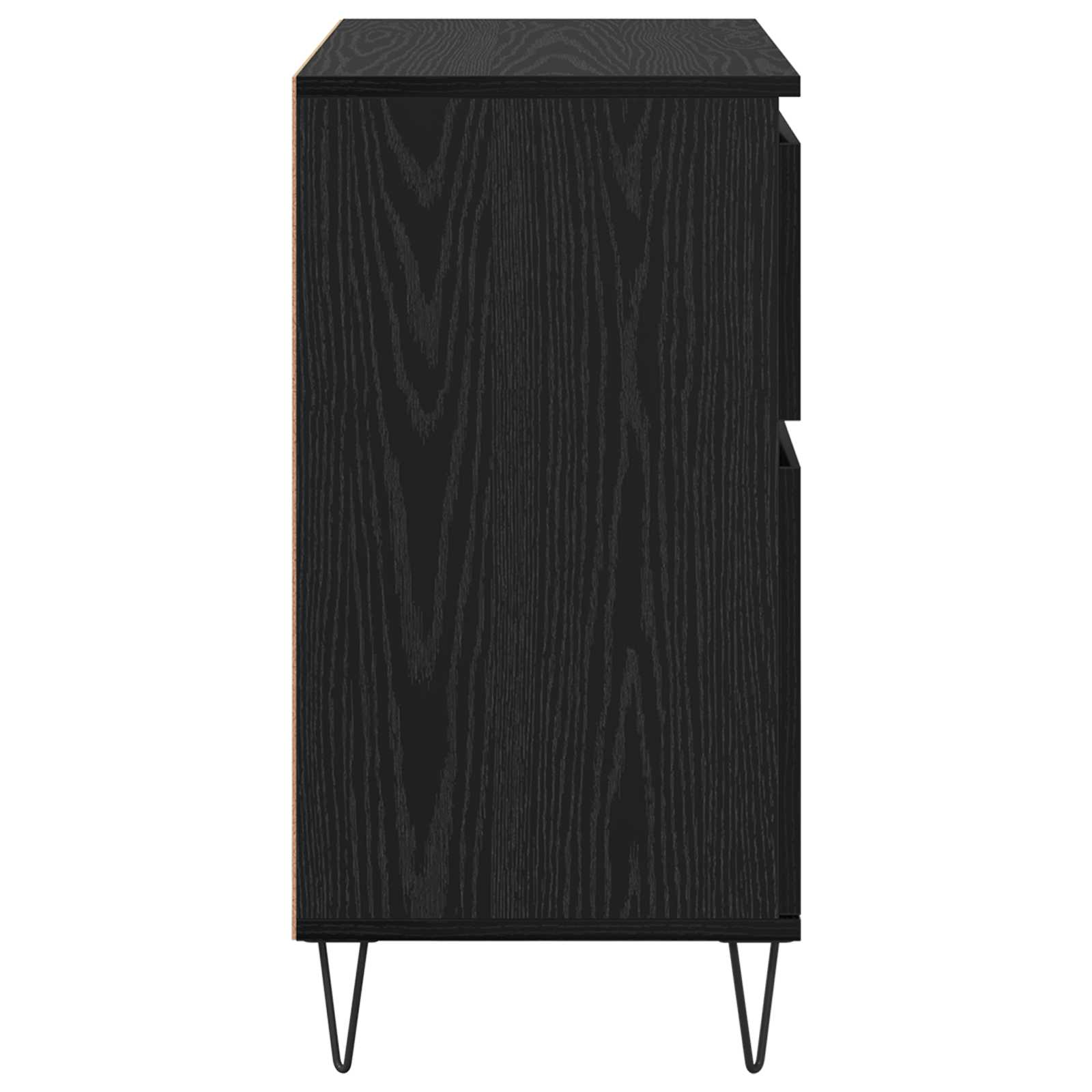 Sideboard mit Schubladen Schwarz Eichen-Optik 60 x 35 x 70 cm