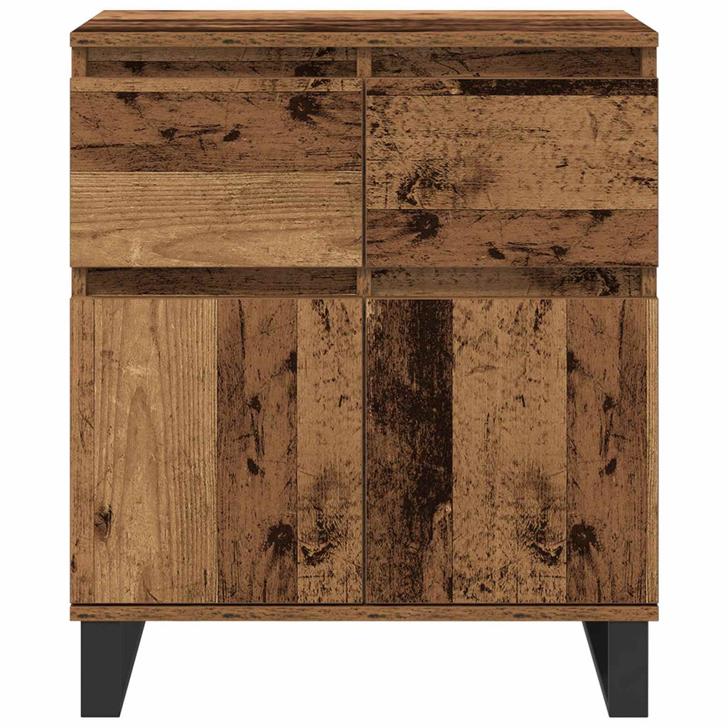 Sideboard Altholz 60 x 35 x 70 cm Verbundholz und Eisen