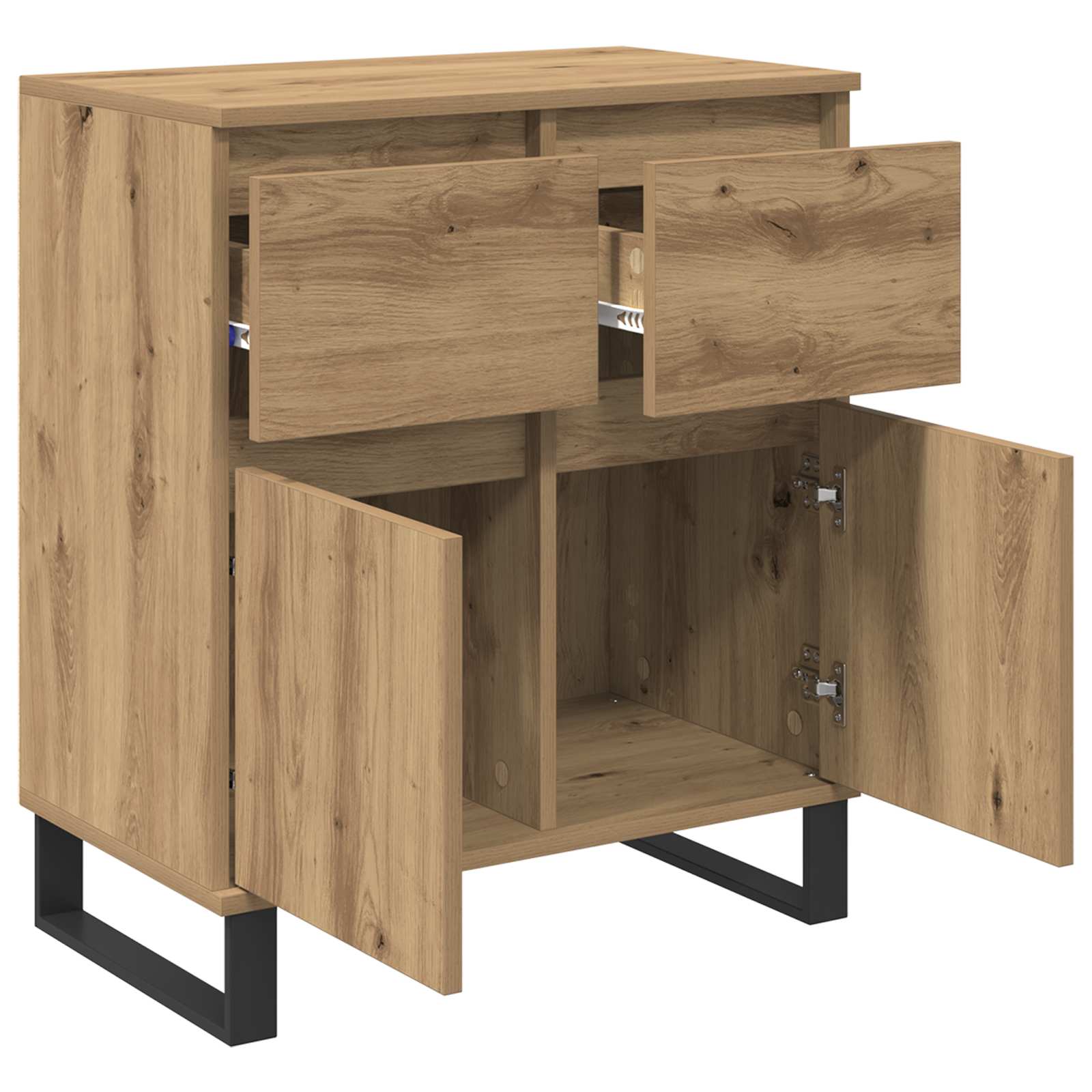Sideboard Artisan-Eiche 60 x 35 x 70 cm Verbundholz und Eisen