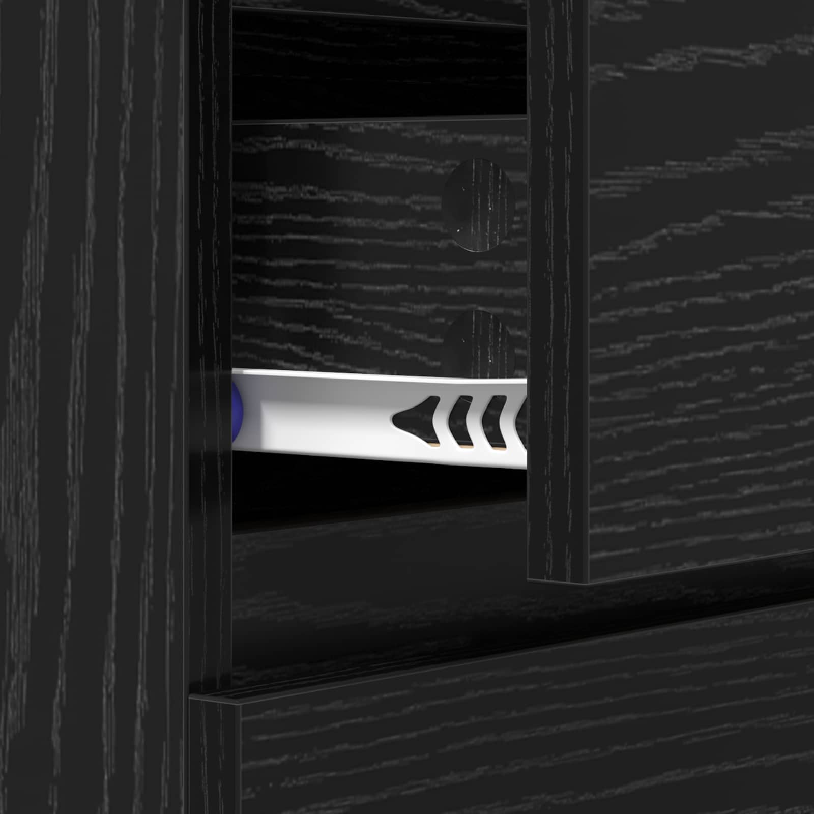 Sideboard mit Schubladen Schwarz Eichen-Optik 60 x 35 x 70 cm
