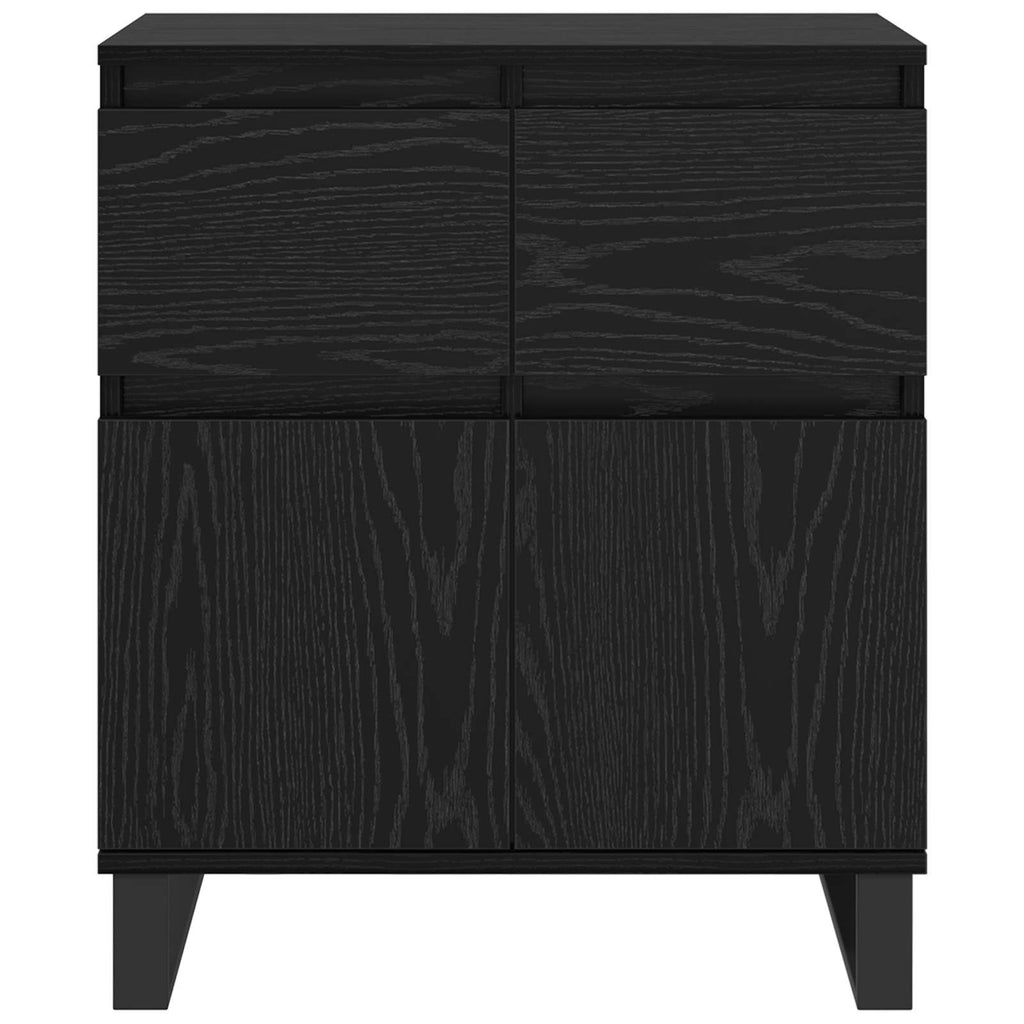 Sideboard mit Schubladen Schwarz Eichen-Optik 60 x 35 x 70 cm