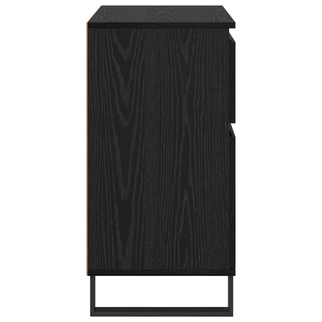 Sideboard mit Schubladen Schwarz Eichen-Optik 60 x 35 x 70 cm