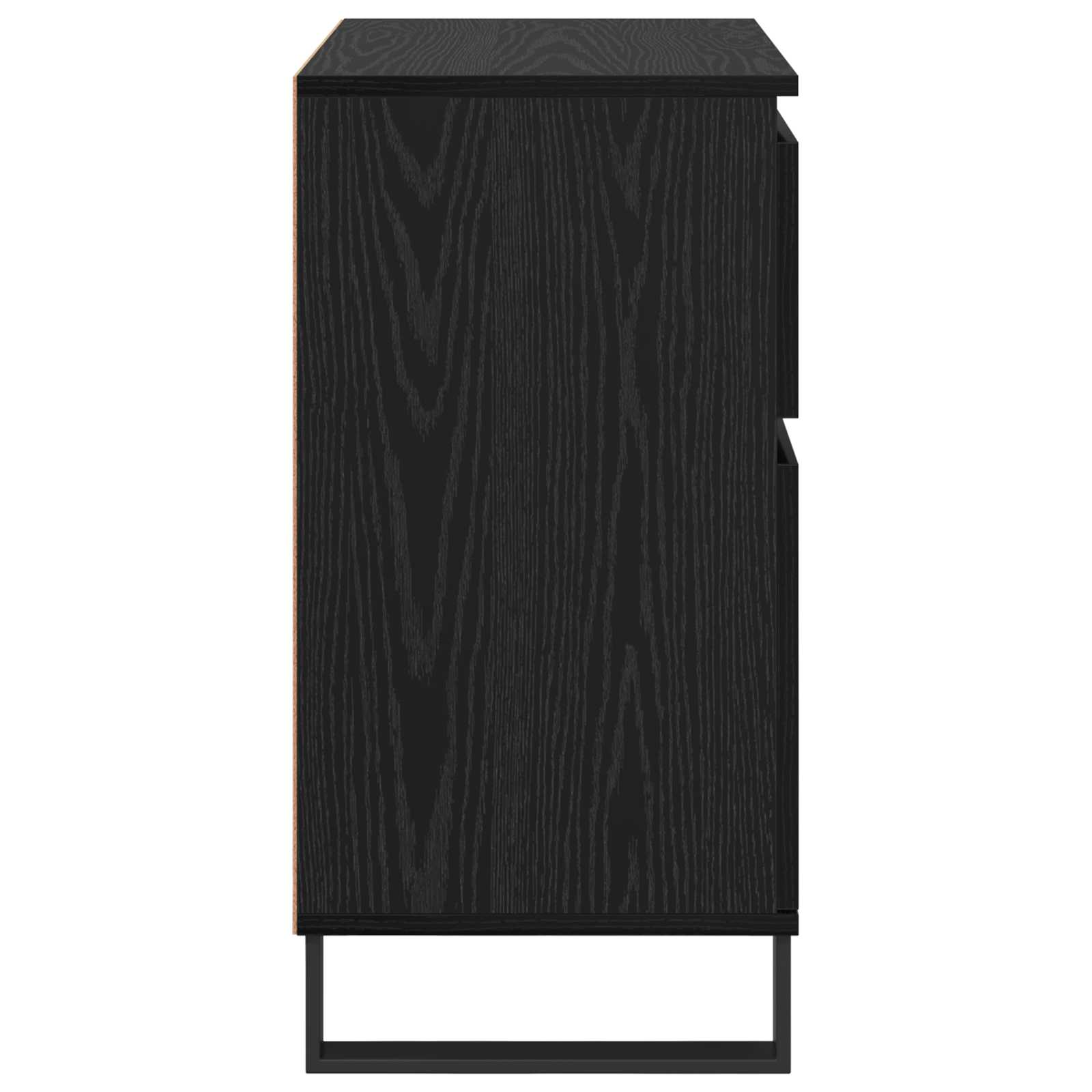Sideboard mit Schubladen Schwarz Eichen-Optik 60 x 35 x 70 cm