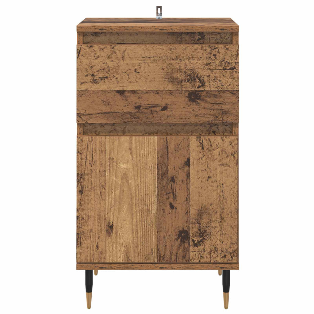 Sideboard Altholz 40 x 35 x 70 cm Verbundholz und Eisen