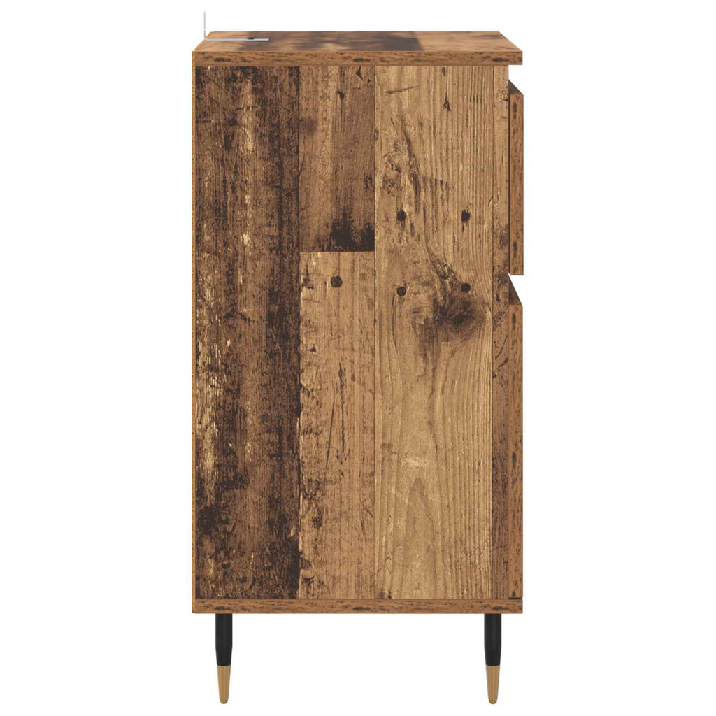 Sideboard Altholz 40 x 35 x 70 cm Verbundholz und Eisen