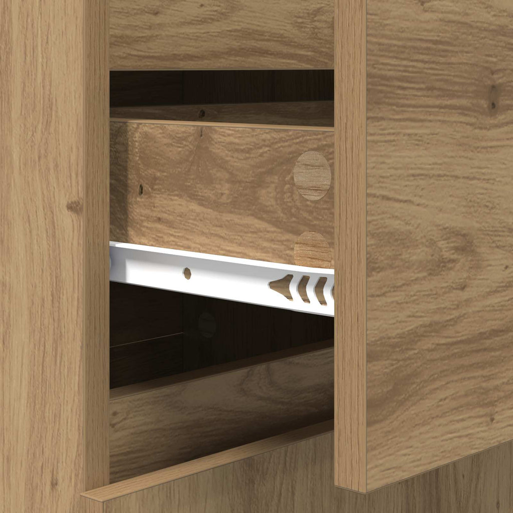 Sideboard Artisan-Eiche 40 x 35 x 70 cm Verbundholz und Eisen