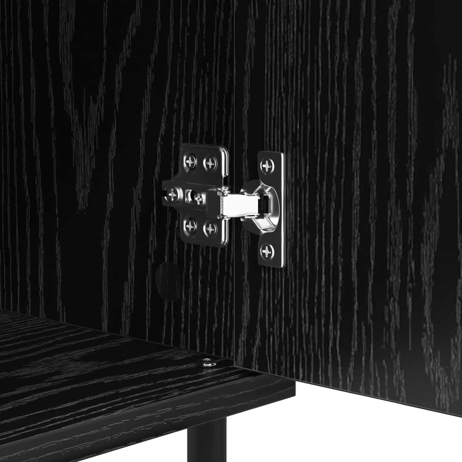 Sideboard mit Schubladen Schwarz Eichen-Optik 40 x 35 x 70 cm