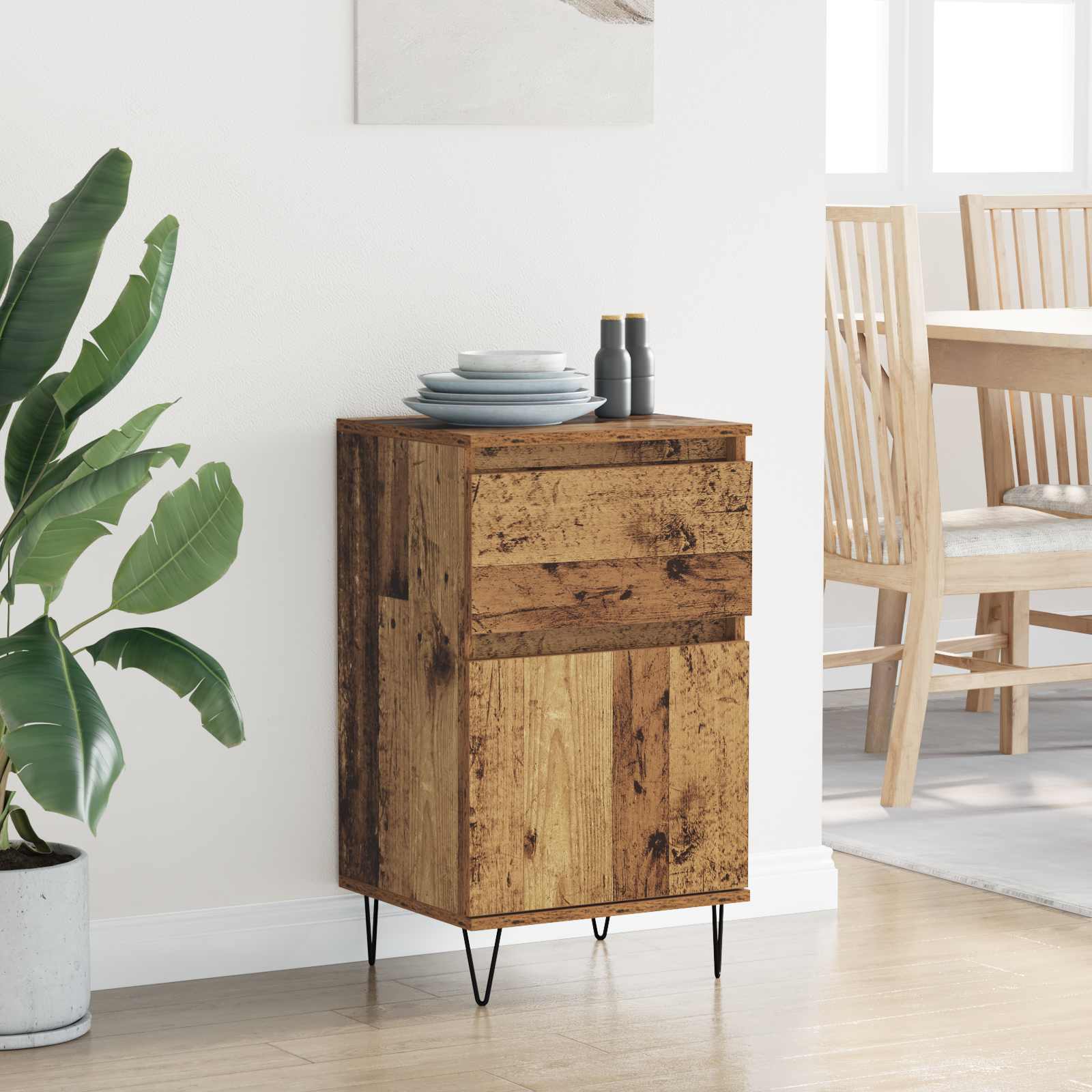 Sideboard mit Schubladen Altholz 35 x 40 x 70 cm Holzwerkstoff