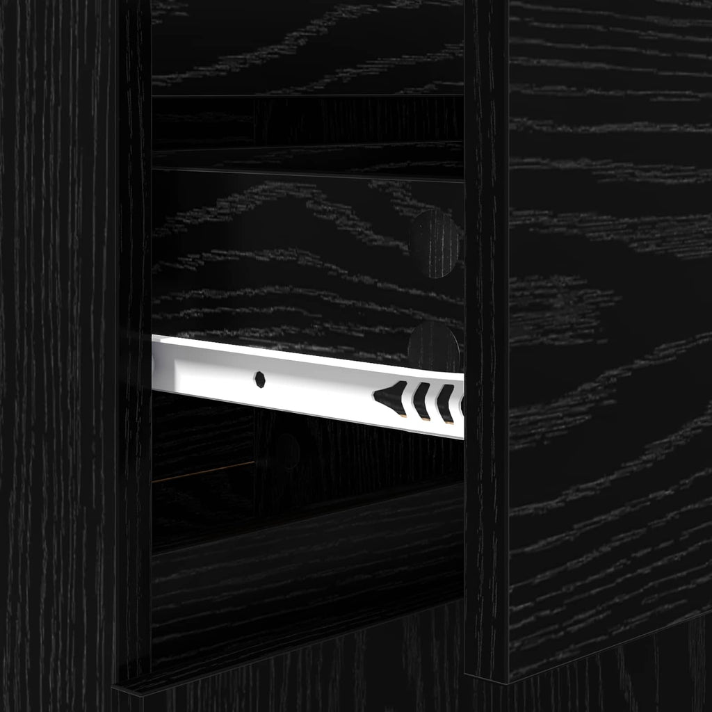 Sideboard Schwarz Eichen-Optik 35 x 40 x 70 cm Holzwerkstoff
