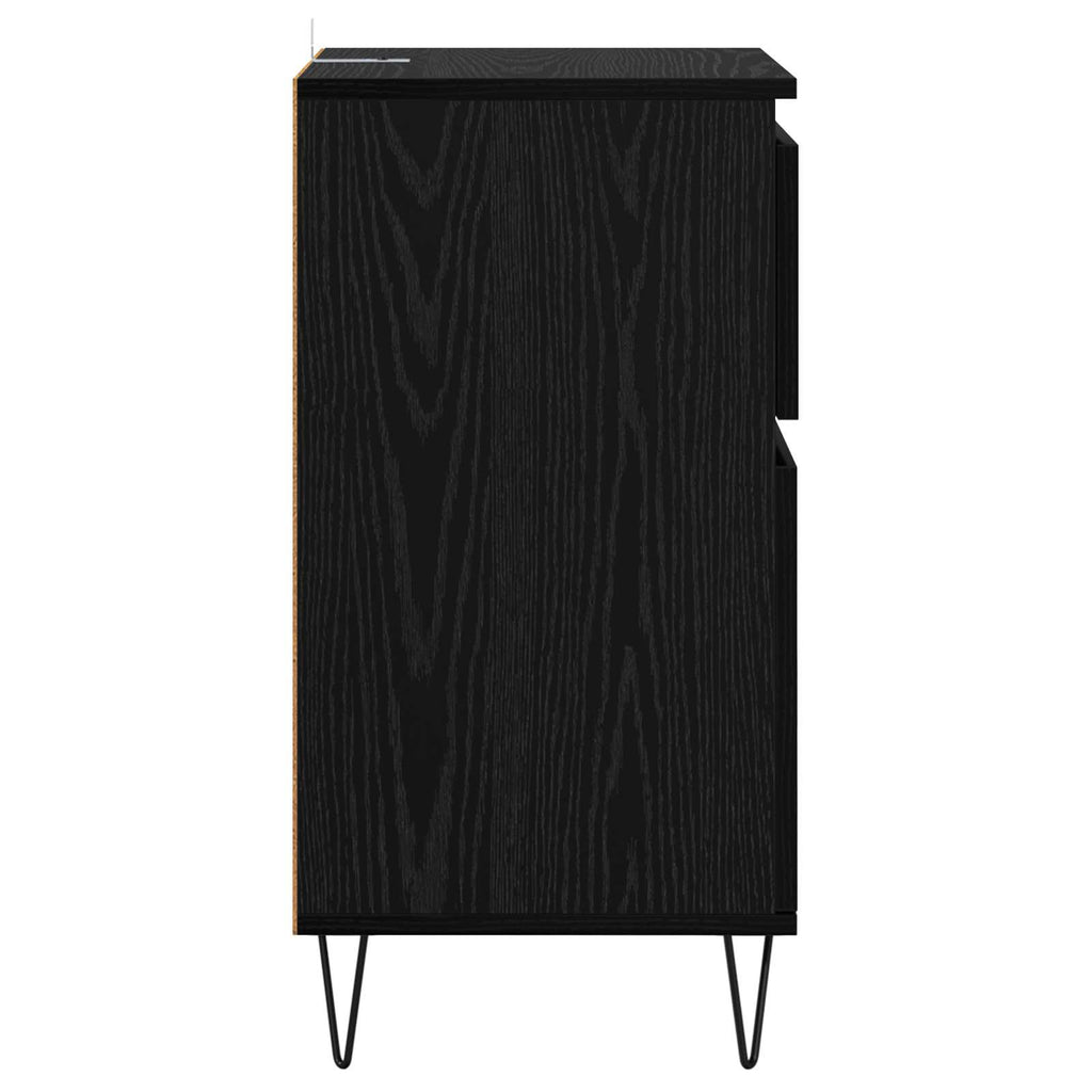 Sideboard Schwarz Eichen-Optik 35 x 40 x 70 cm Holzwerkstoff
