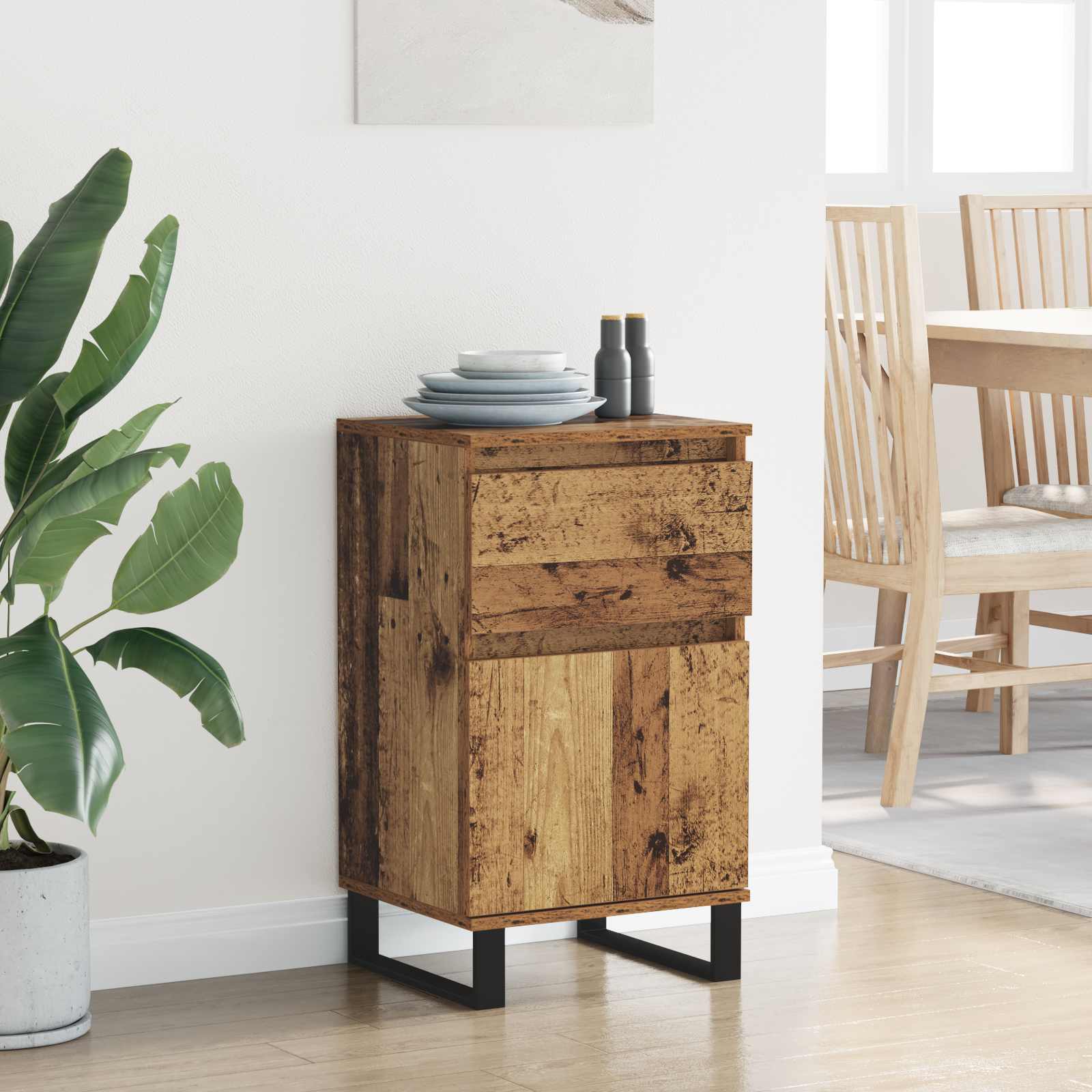 Sideboard mit Schubladen Altholz 35 x 40 x 70 cm Holzwerkstoff