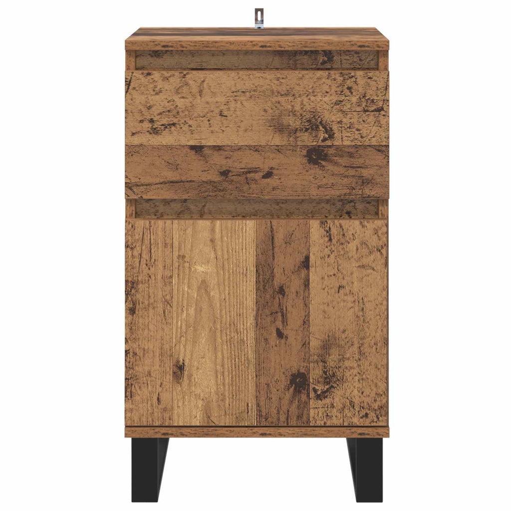 Sideboard mit Schubladen Altholz 35 x 40 x 70 cm Holzwerkstoff
