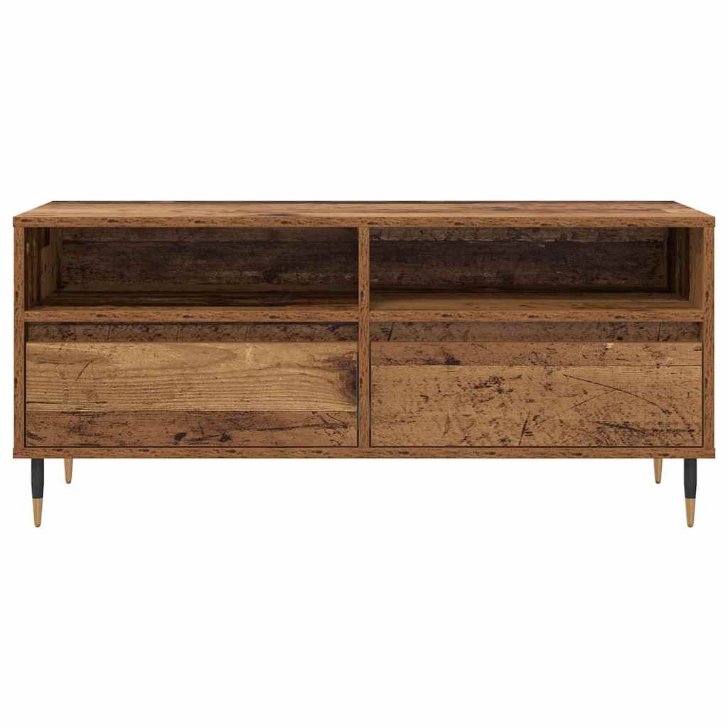 TV-Schränk Altholz 100 x 34,5 x 44,5 cm Verbundholz und Eisen