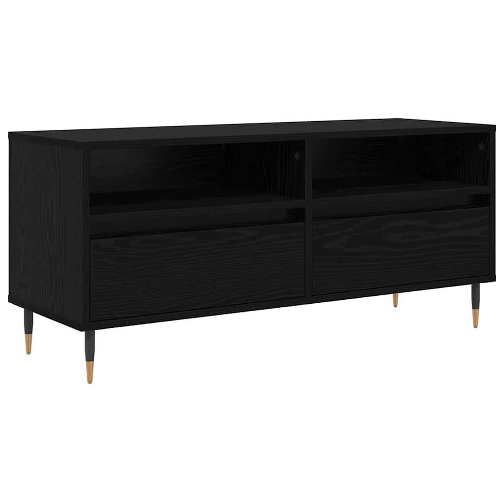 TV-Schränk Schwarz Eichen-Optik 100 x 34,5 x 44,5 cm