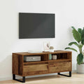 TV-Schränk Altholz 100 x 34,5 x 44,5 cm Verbundholz und Eisen