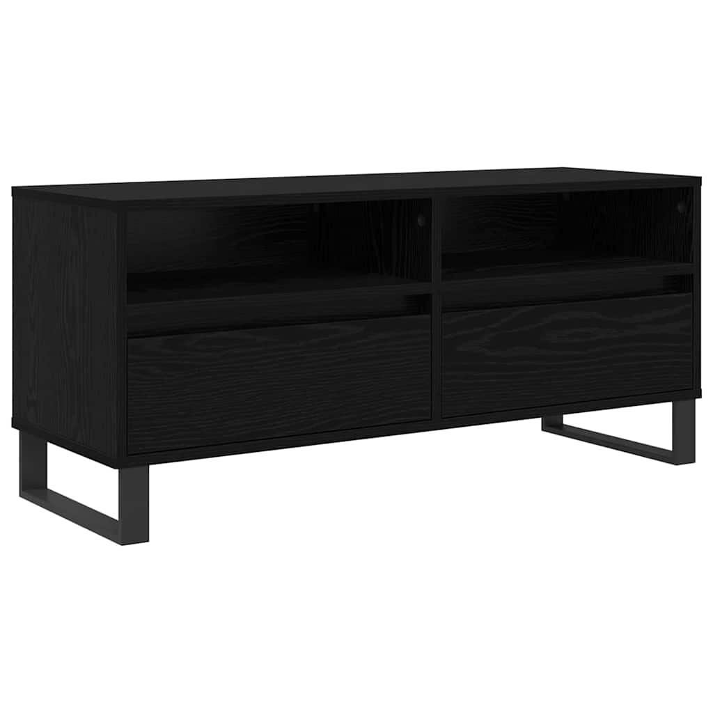 TV-Schränk Schwarz Eichen-Optik 100 x 34,5 x 44,5 cm