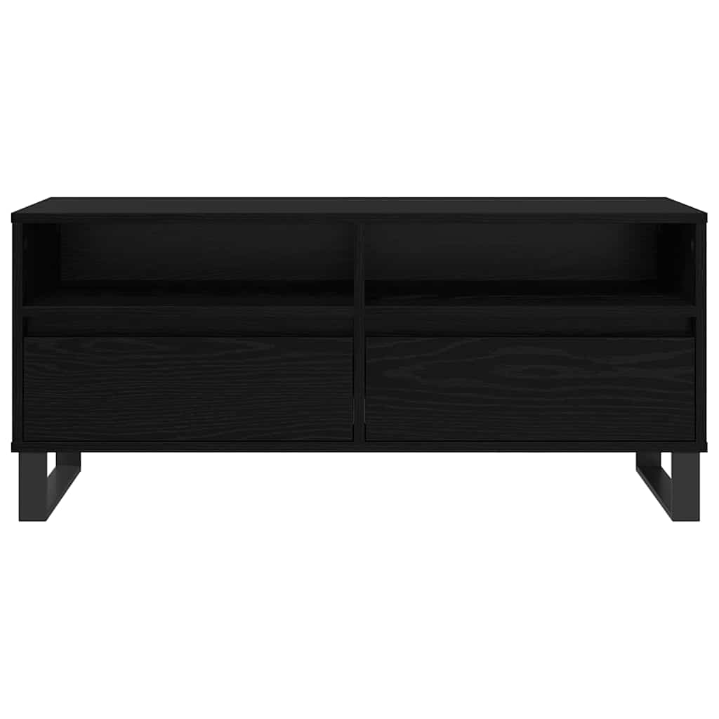TV-Schränk Schwarz Eichen-Optik 100 x 34,5 x 44,5 cm