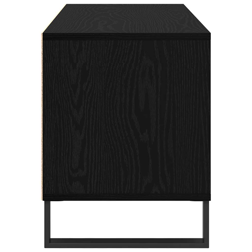 TV-Schränk Schwarz Eichen-Optik 100 x 34,5 x 44,5 cm