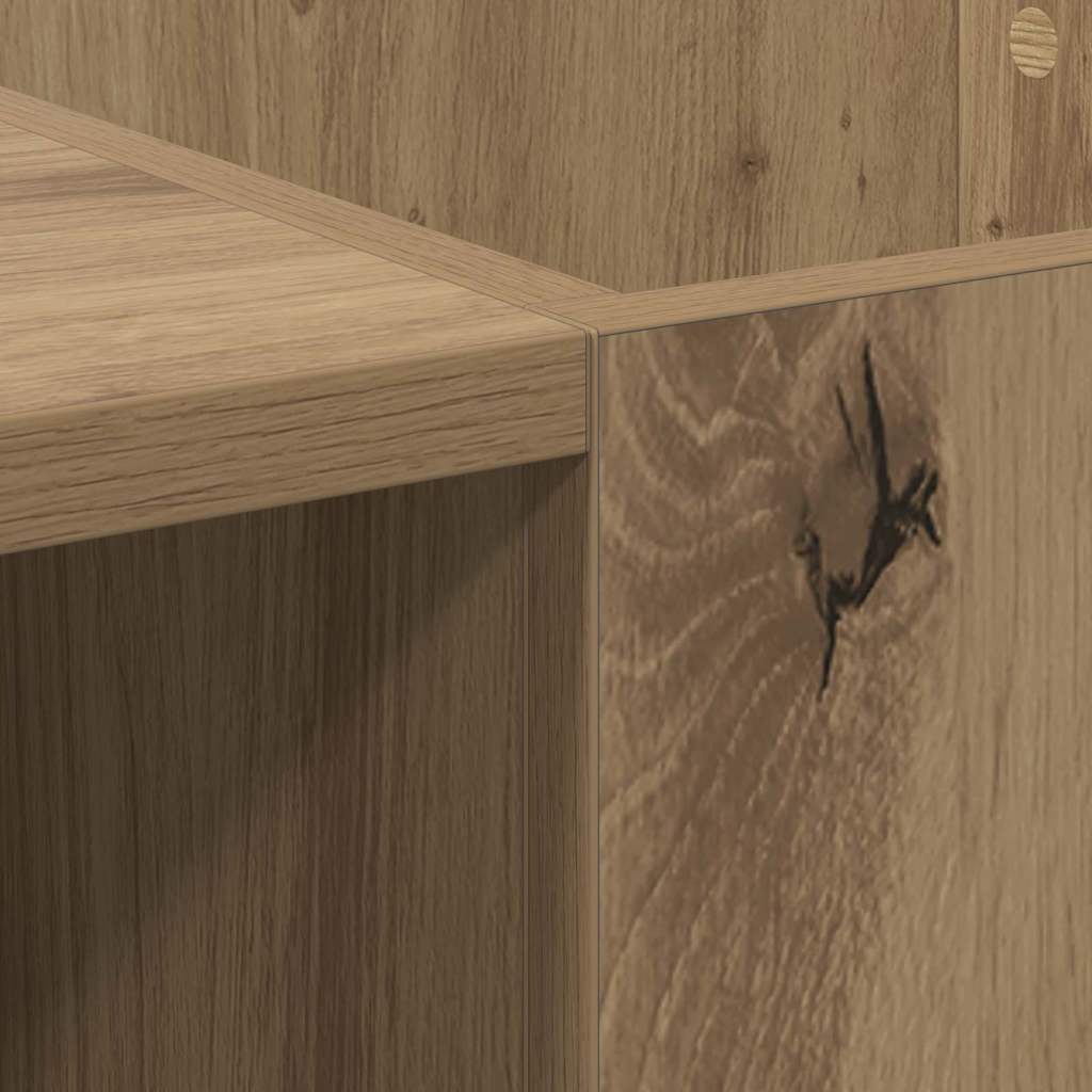 Schallplattenschrank mit Regal Artisan-Eiche 121 x 38 x 48 cm