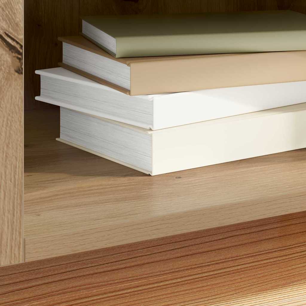 Schallplattenschrank mit Regal Artisan-Eiche 121 x 38 x 48 cm