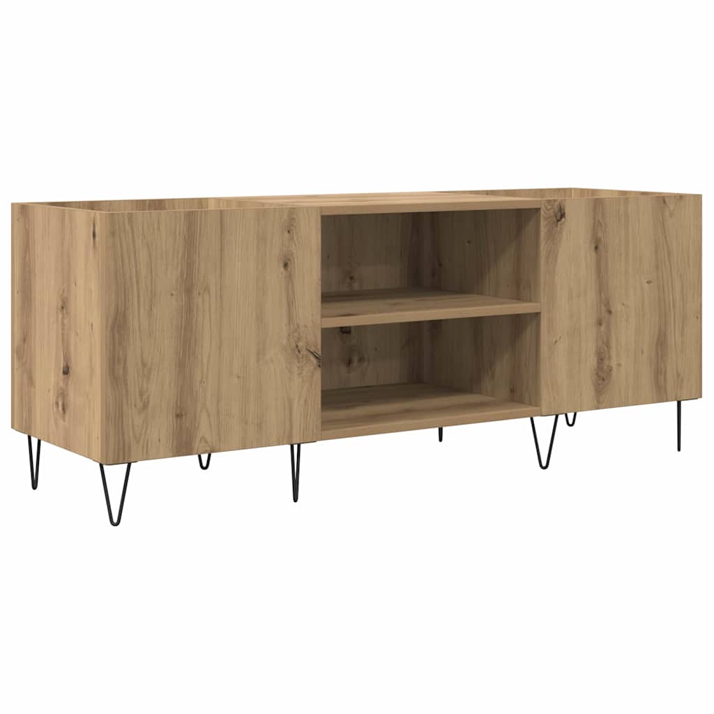 Schallplattenschrank mit Regal Artisan-Eiche 121 x 38 x 48 cm