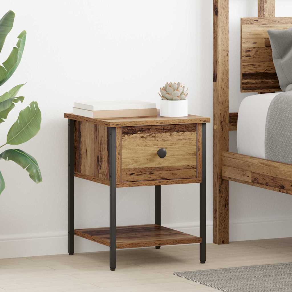 Nachttisch 2 pcs Altholz 34 x 35,5 x 45 cm Holzwerkstoff