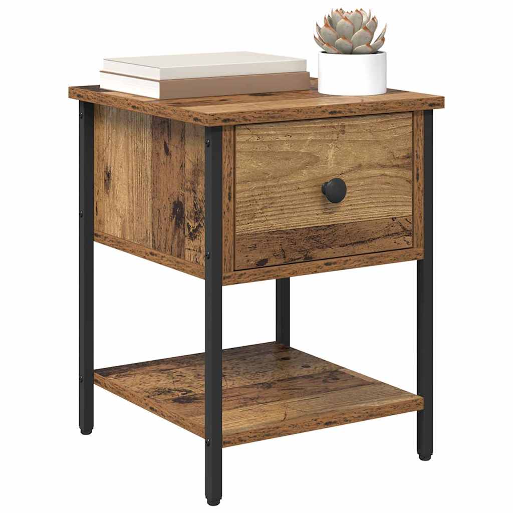 Nachttisch 2 pcs Altholz 34 x 35,5 x 45 cm Holzwerkstoff