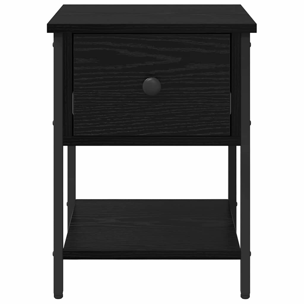 Nachttisch 2 pcs Schwarz Eichen-Optik 34 x 35,5 x 45 cm