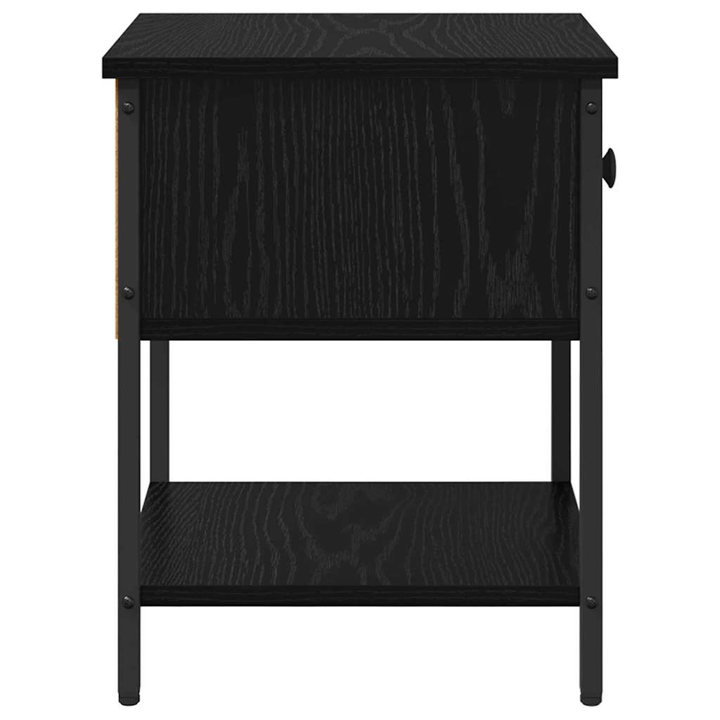 Nachttisch 2 pcs Schwarz Eichen-Optik 34 x 35,5 x 45 cm