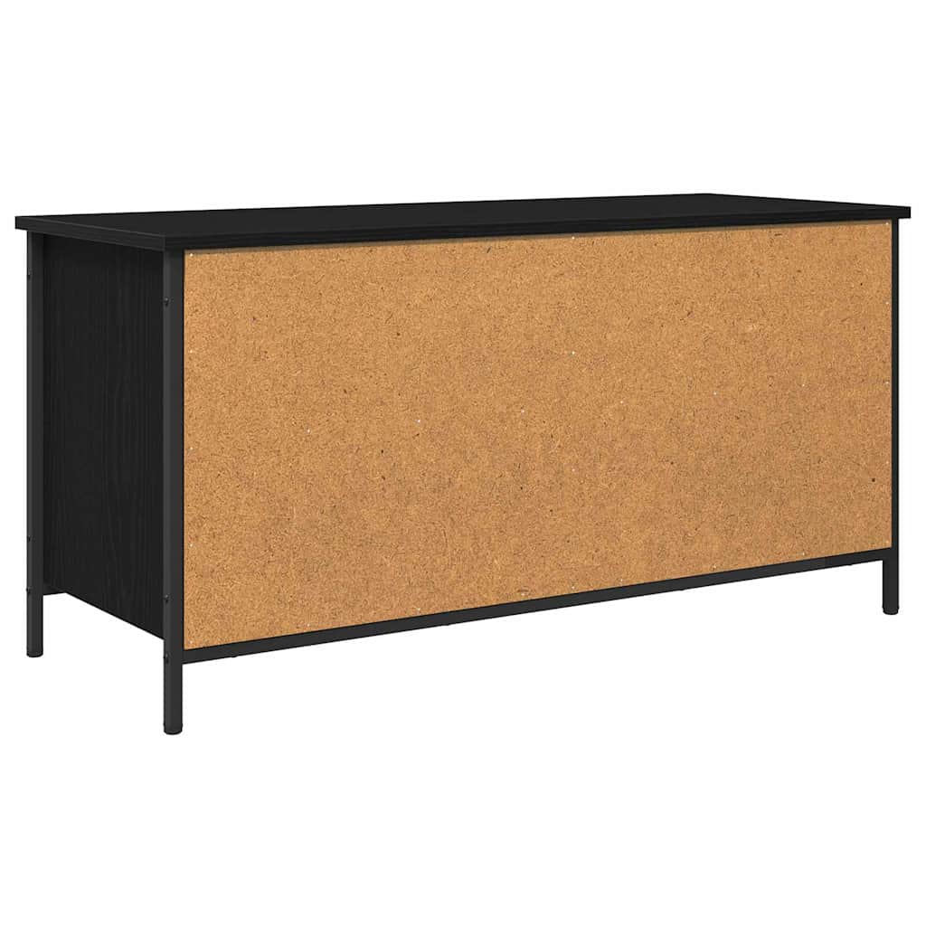 TV-Schränk Schwarz Eichen-Optik 100 x 40 x 50 cm Holzwerkstoff