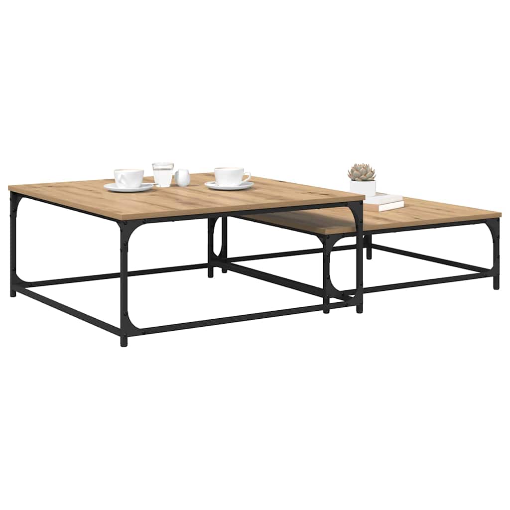 Couchtisch 2 pcs Artisan-Eiche Holzwerkstoff