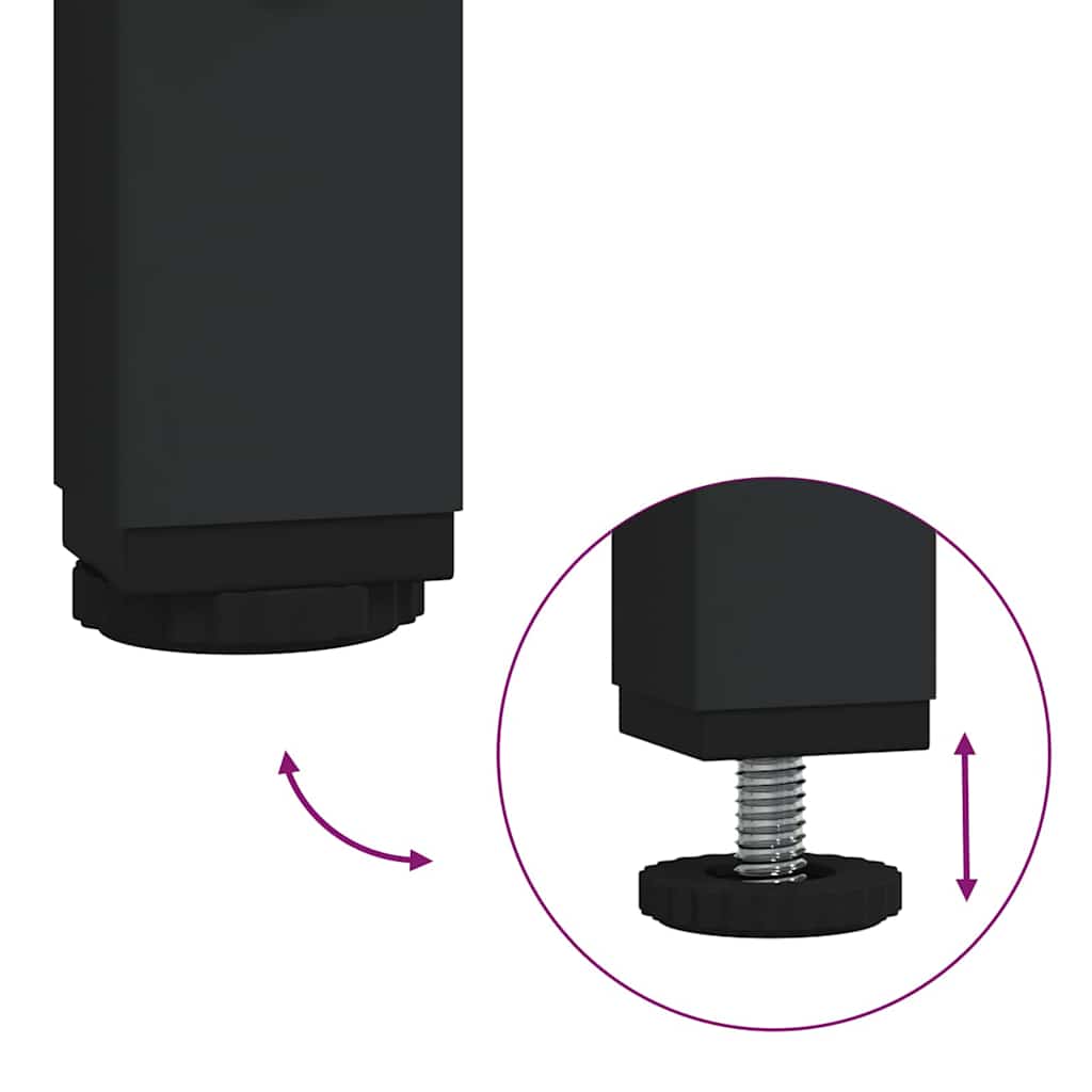 Couchtisch 2 pcs Schwarz Eichen-Optik Holzwerkstoff