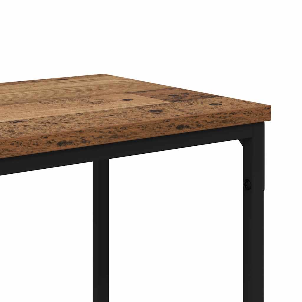 Konsolentisch mit Regal Altholz 180 x 30 x 75 cm Holzwerkstoff