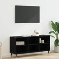 TV-Schränk Schwarz Eichen-Optik 103,5 x 30 x 50 cm