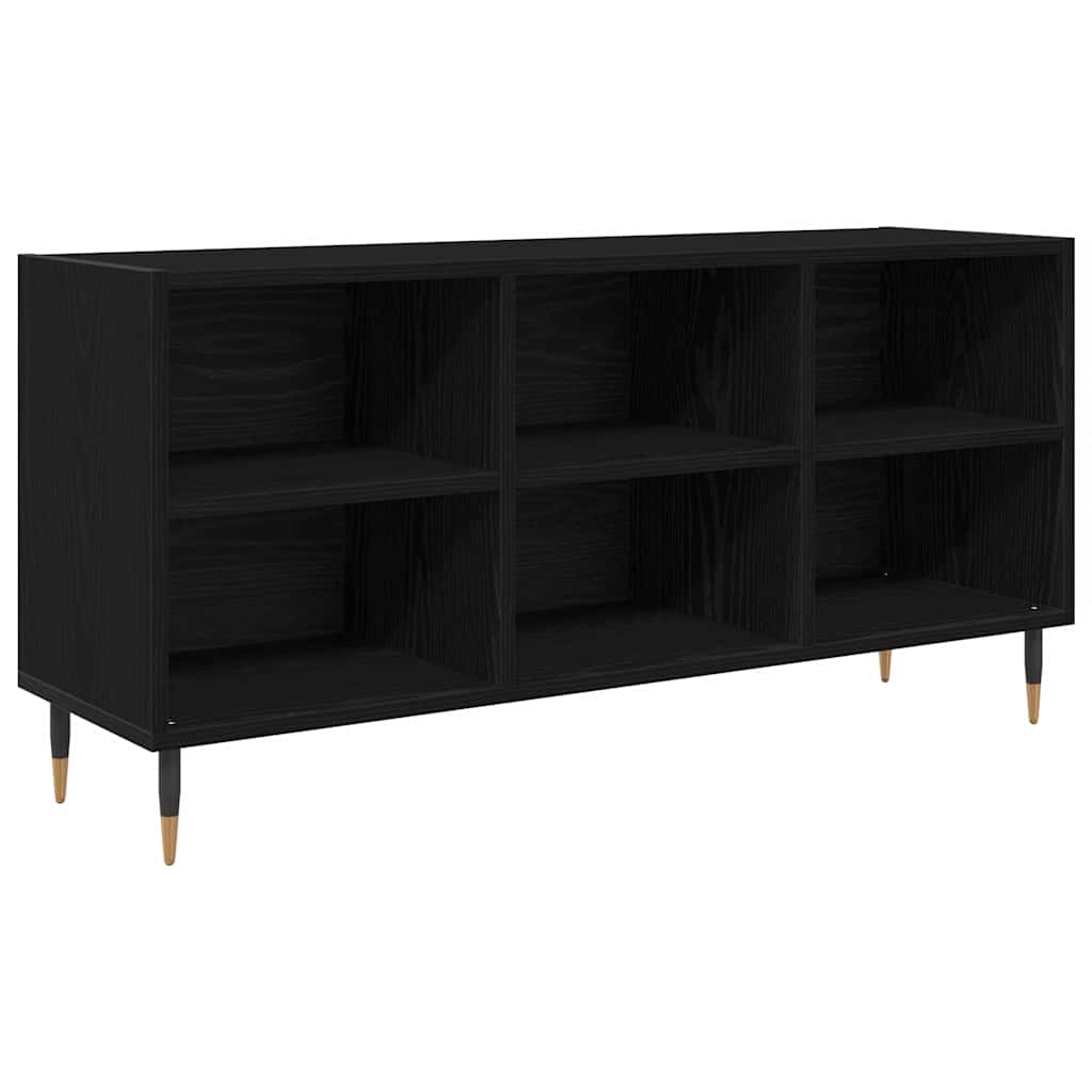 TV-Schränk Schwarz Eichen-Optik 103,5 x 30 x 50 cm