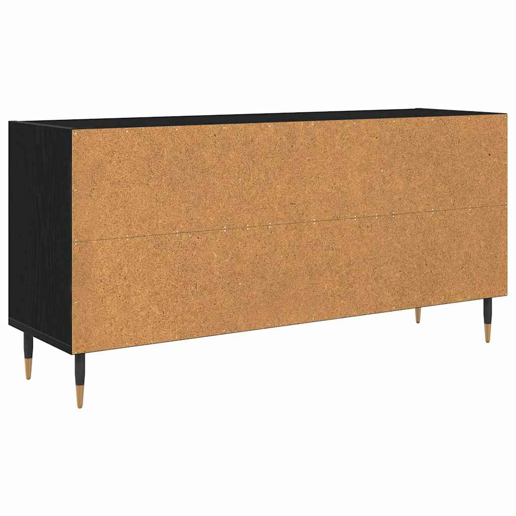TV-Schränk Schwarz Eichen-Optik 103,5 x 30 x 50 cm