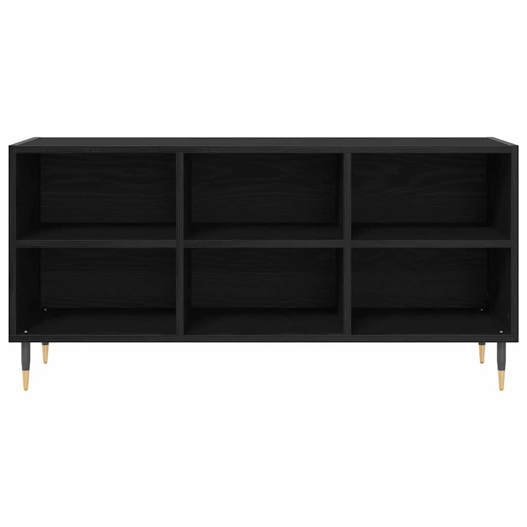 TV-Schränk Schwarz Eichen-Optik 103,5 x 30 x 50 cm