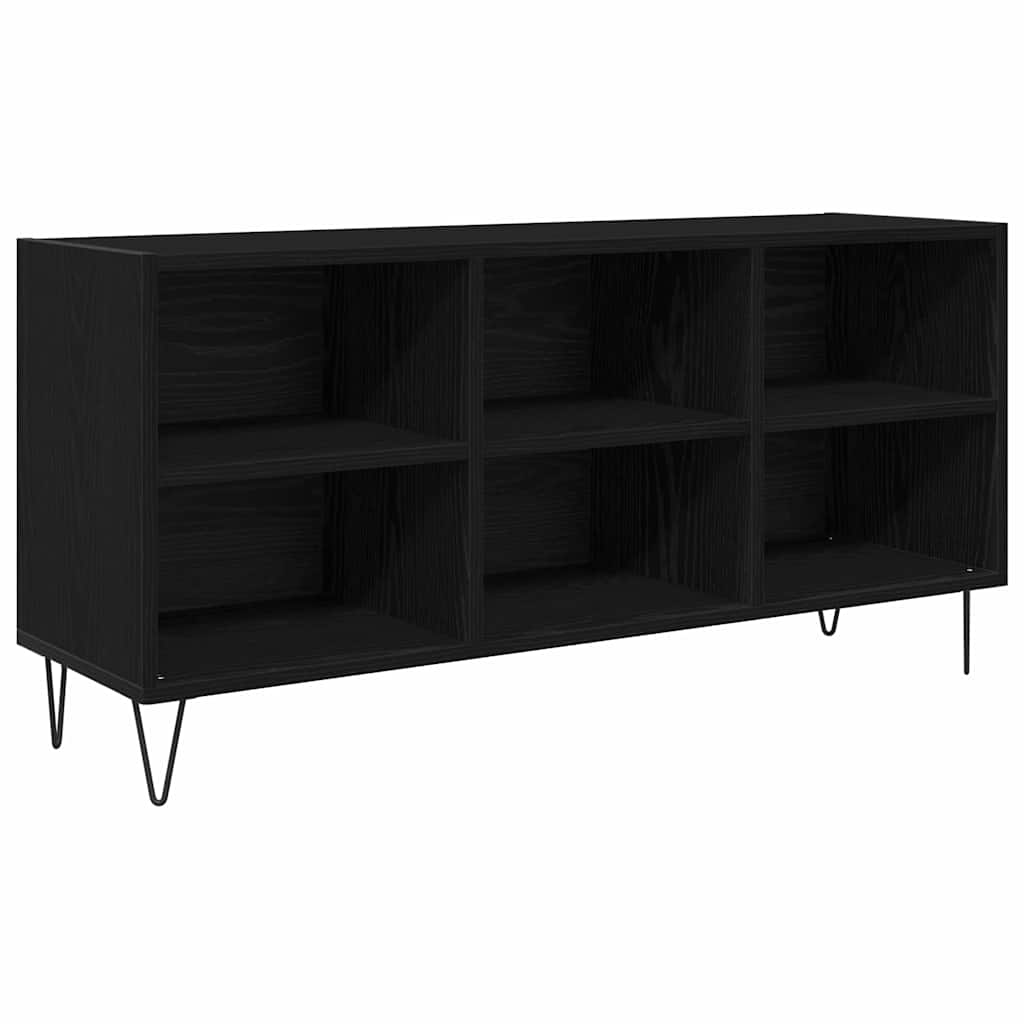 TV-Schränk Schwarz Eichen-Optik 103,5 x 30 x 50 cm