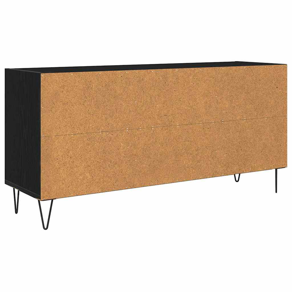 TV-Schränk Schwarz Eichen-Optik 103,5 x 30 x 50 cm