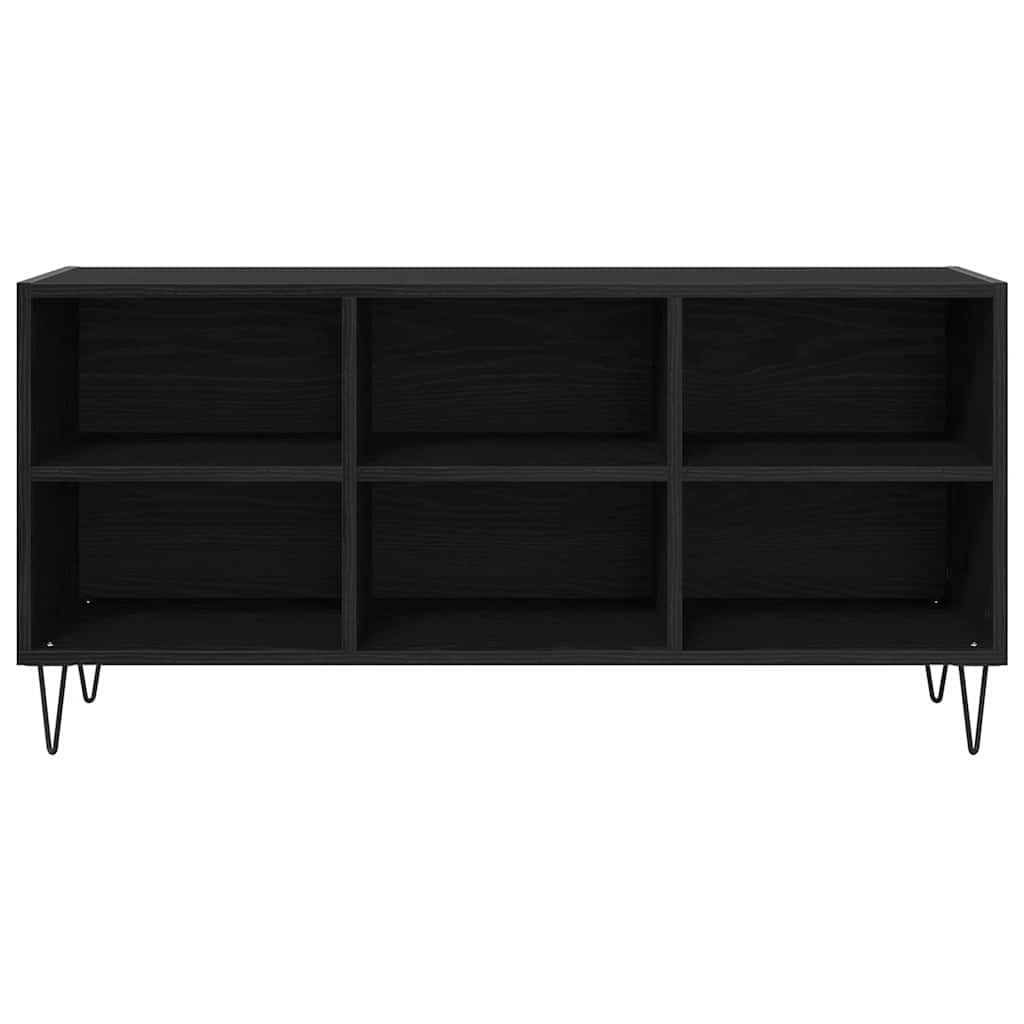 TV-Schränk Schwarz Eichen-Optik 103,5 x 30 x 50 cm