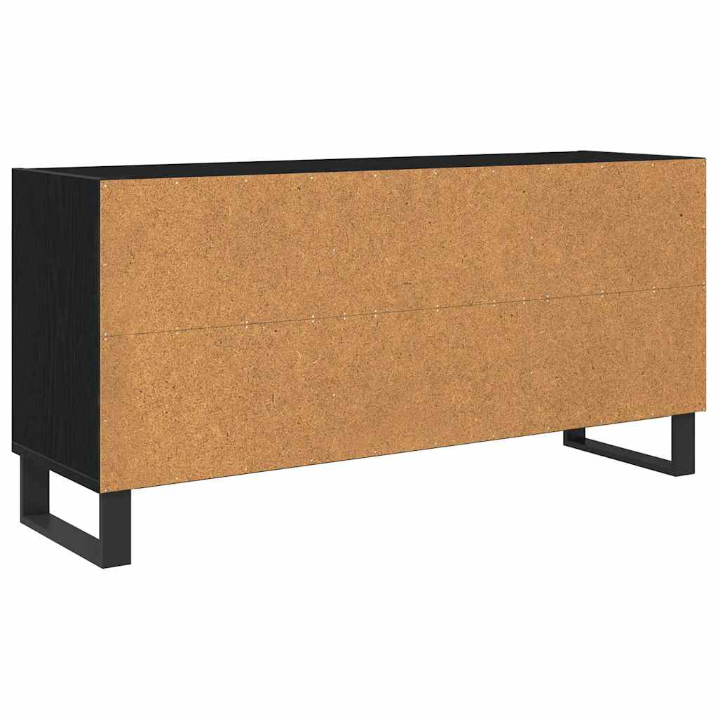 TV-Schränk Schwarz Eichen-Optik 103,5 x 30 x 50 cm