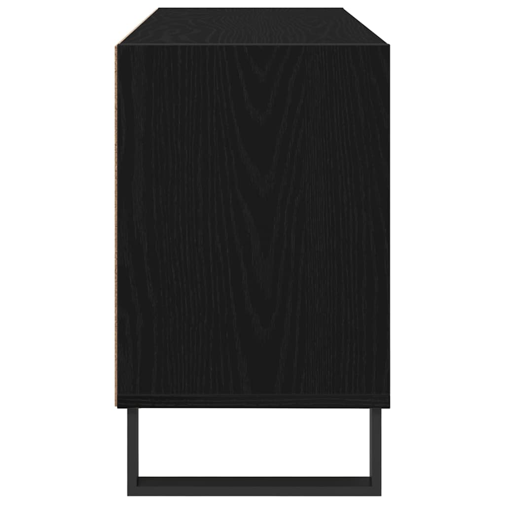 TV-Schränk Schwarz Eichen-Optik 103,5 x 30 x 50 cm