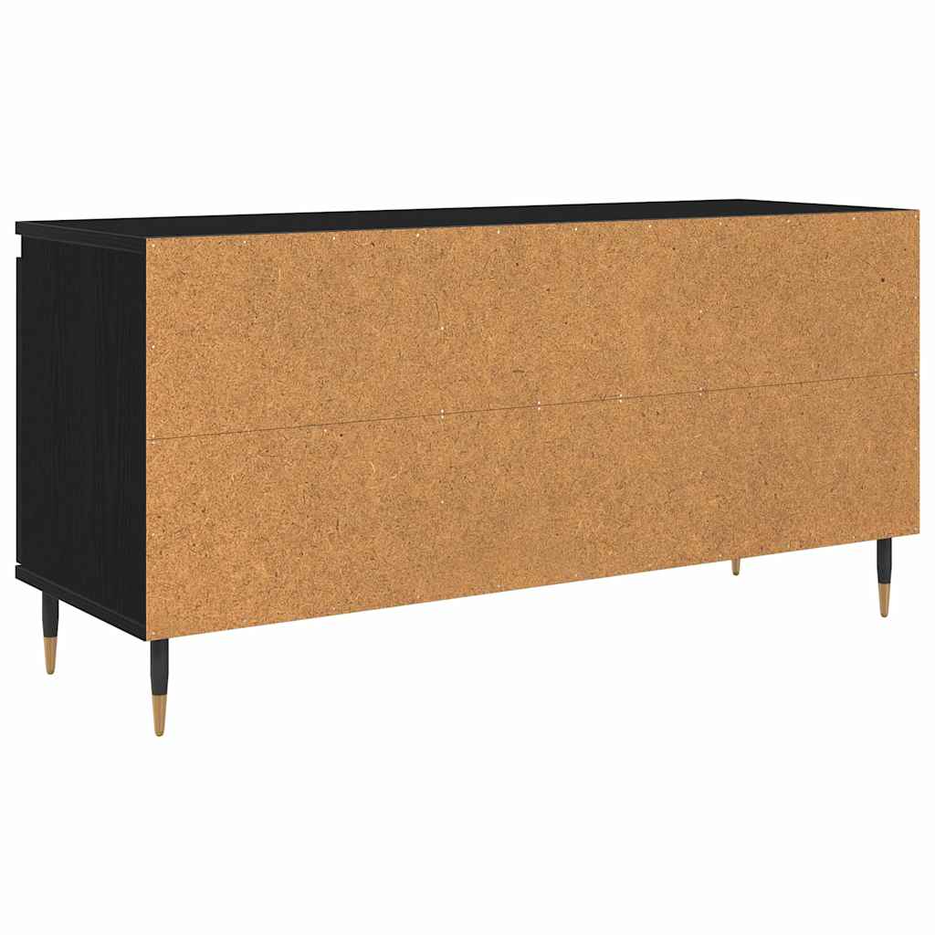 TV-Schränk Schwarz Eichen-Optik 104 x 35 x 50 cm Holzwerkstoff
