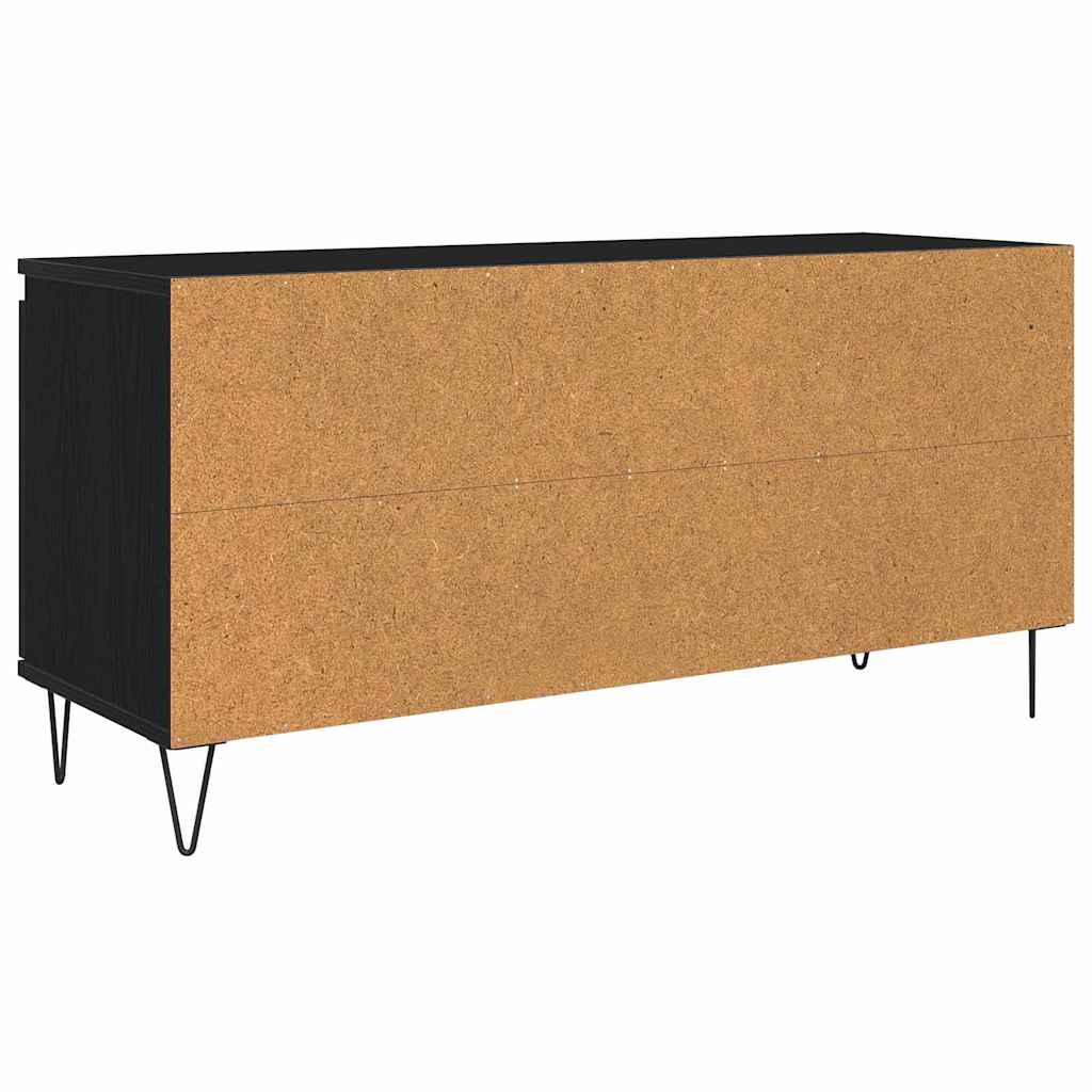 TV-Schränk Schwarz Eichen-Optik 104 x 35 x 50 cm Holzwerkstoff