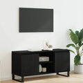TV-Schränk Schwarz Eichen-Optik 104 x 35 x 50 cm Holzwerkstoff