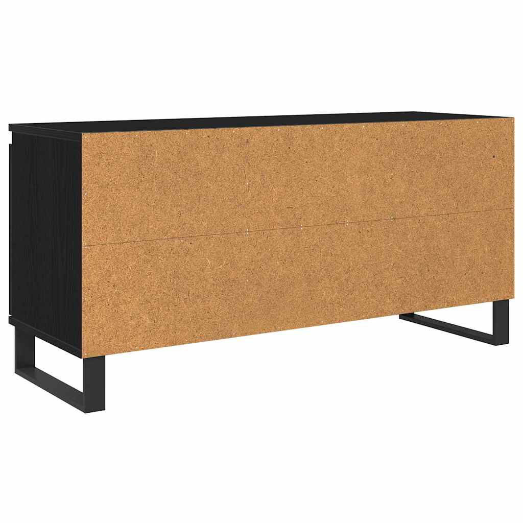 TV-Schränk Schwarz Eichen-Optik 104 x 35 x 50 cm Holzwerkstoff