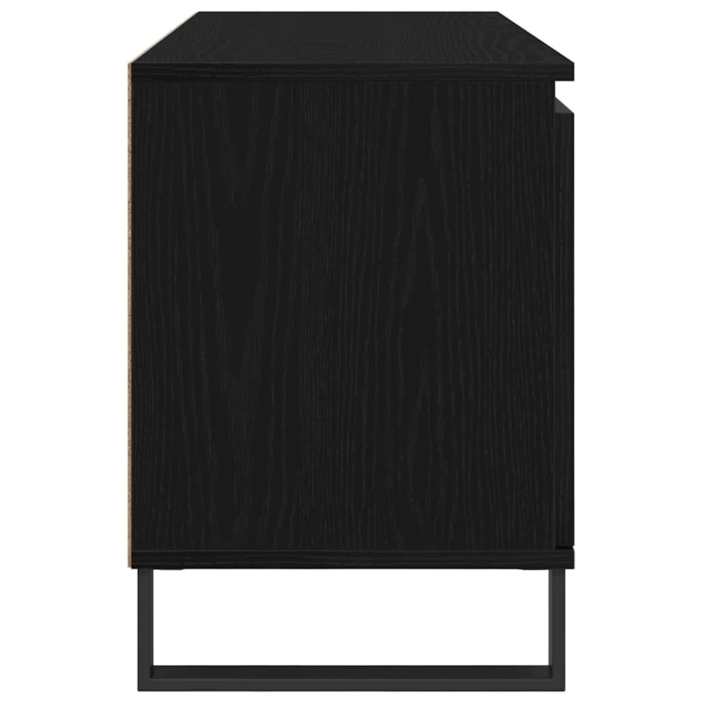 TV-Schränk Schwarz Eichen-Optik 104 x 35 x 50 cm Holzwerkstoff