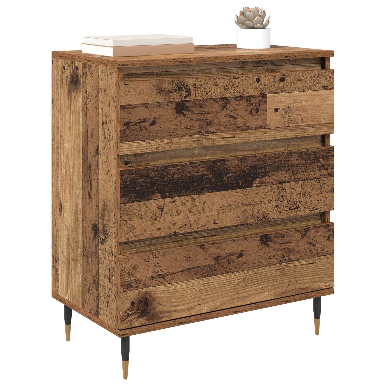 Sideboard mit Schubladen Altholz 60 x 35 x 70 cm Holzwerkstoff
