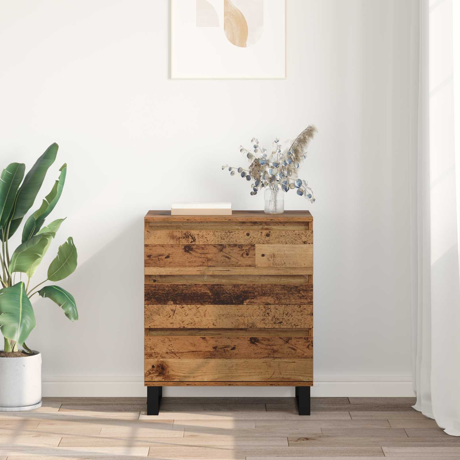 Sideboard mit Schubladen Altholz 60 x 35 x 70 cm Holzwerkstoff