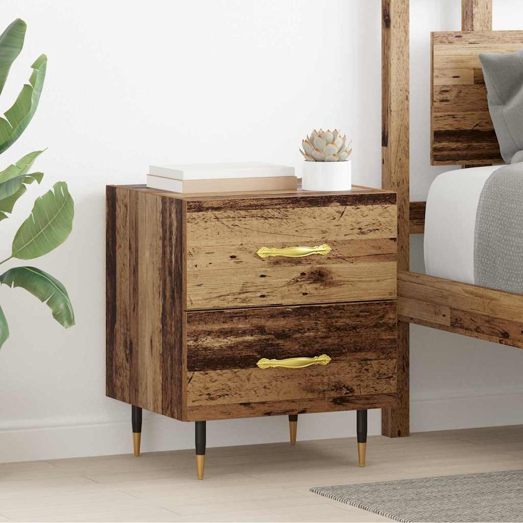 Nachttisch 2 pcs Altholz 40 x 35 x 47,5 cm Holzwerkstoff